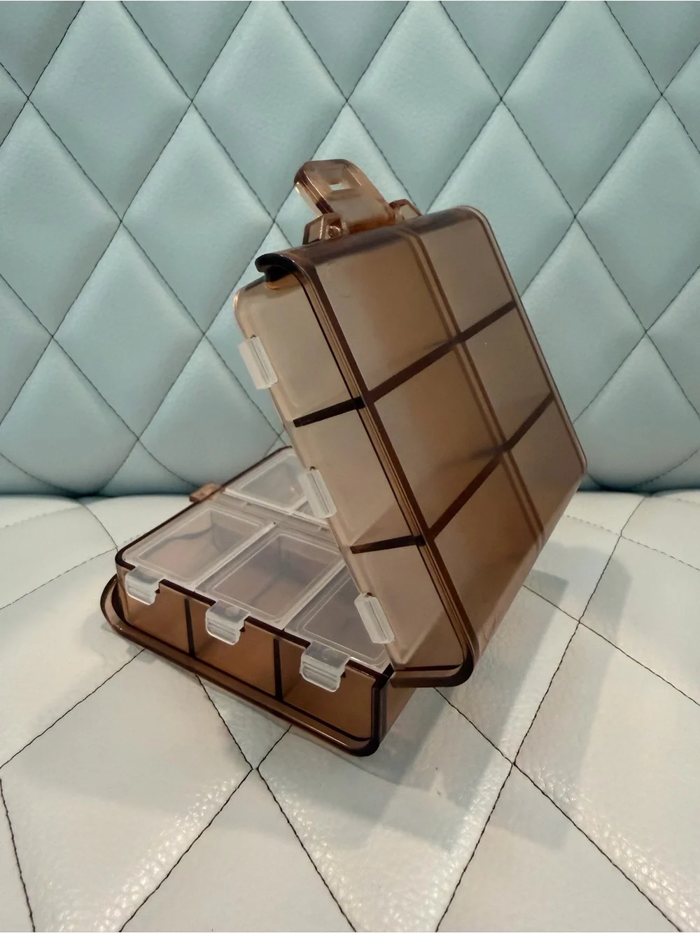 Brown 8-Compartment Plastic Storage Organizer - Brand